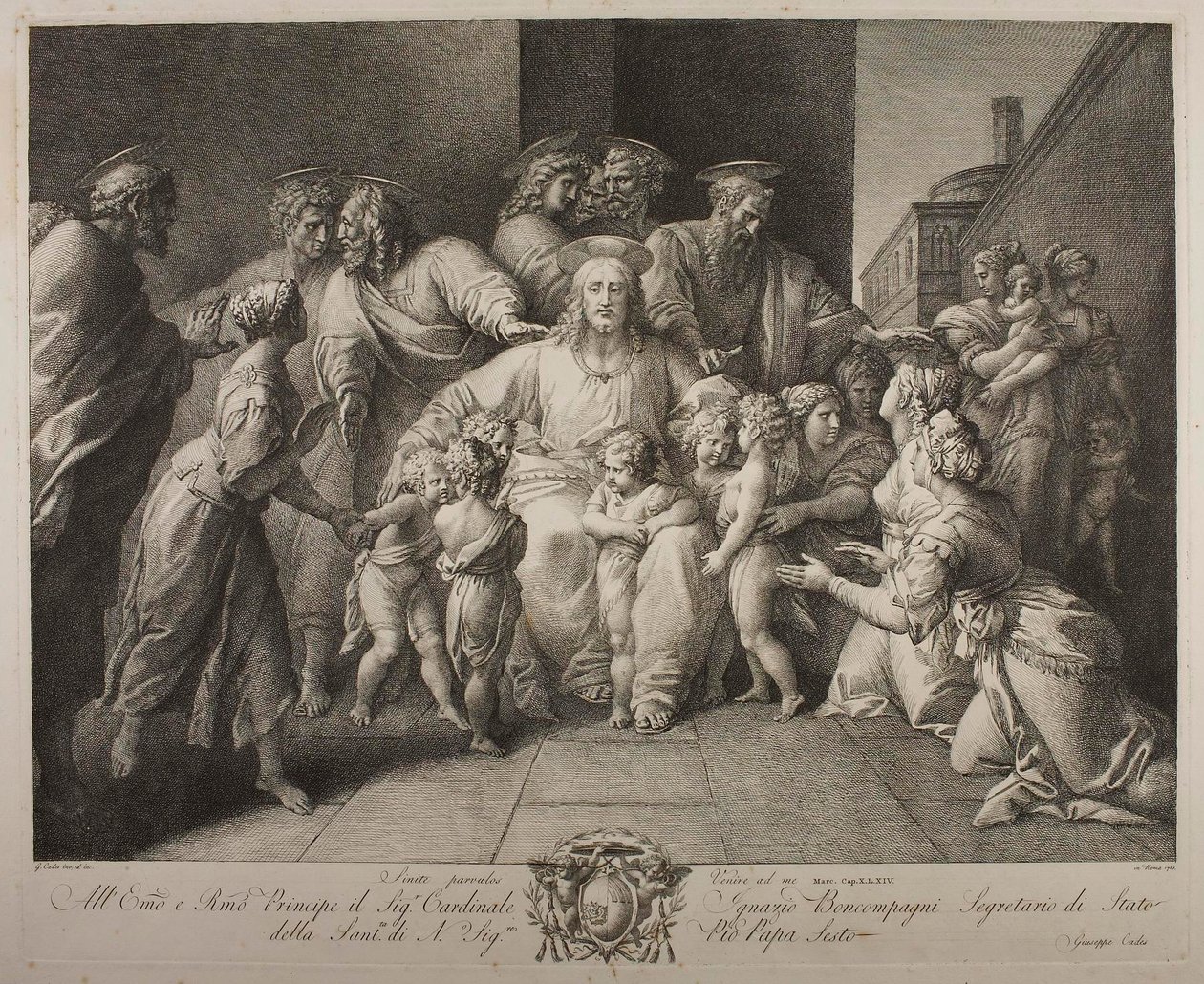 Kristus velsigner barna av Giuseppe Cades