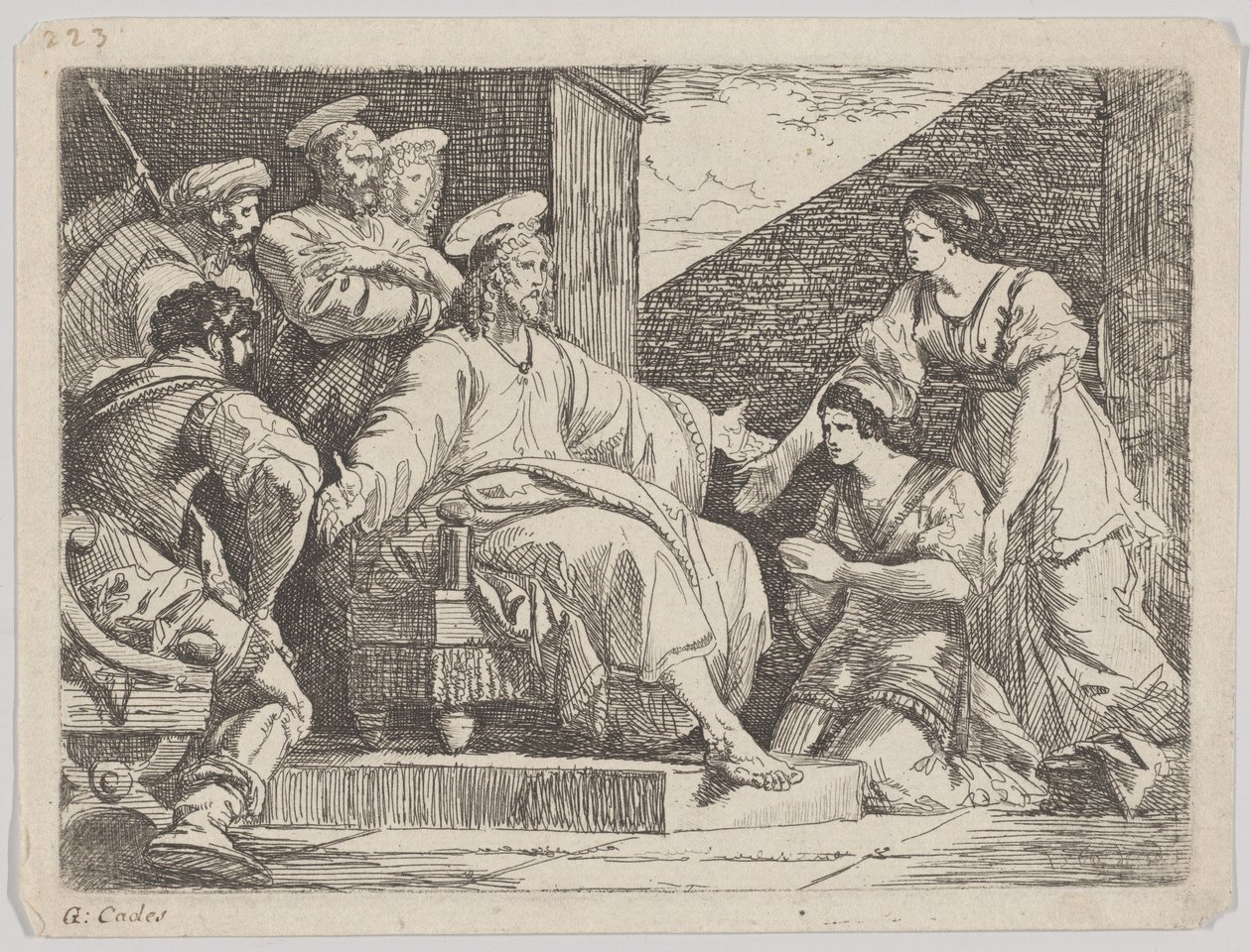 Kristus sittende forkynnelse, 1766. av Giuseppe Cades