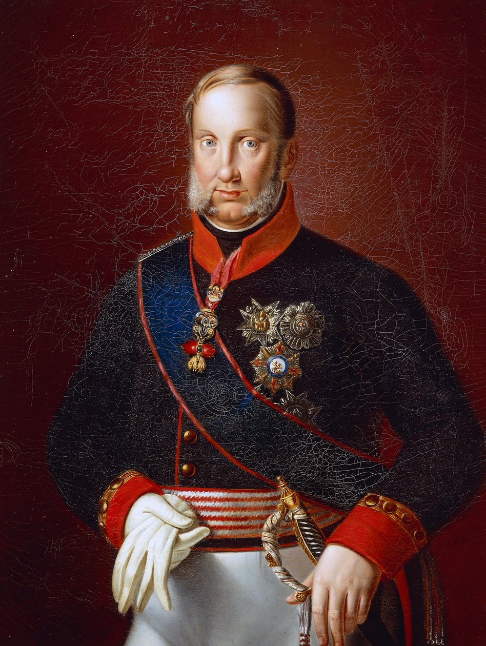 Portrett av Frans I av To Sicilier (Napoli av Giuseppe Cammarano