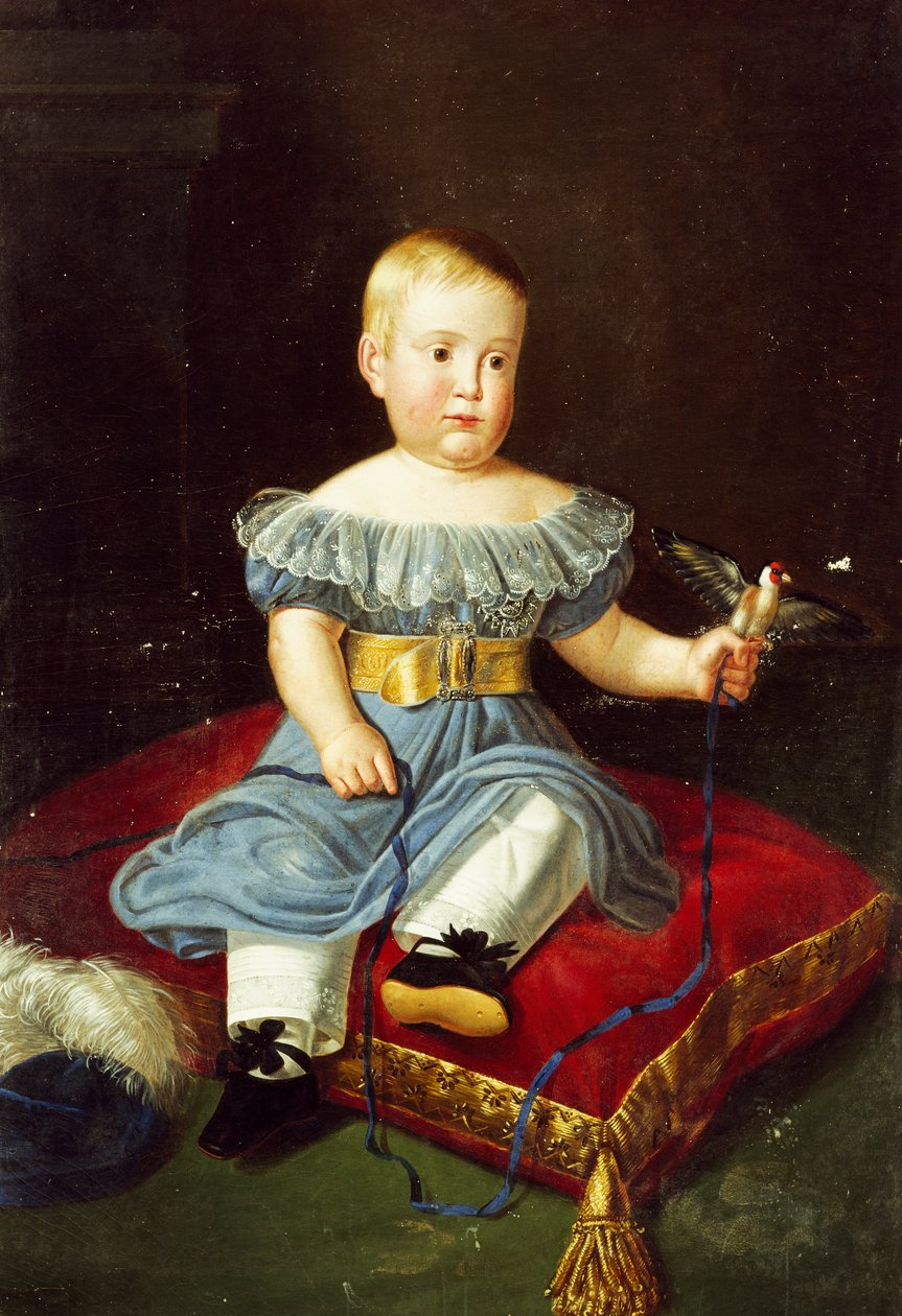 Portrett av prins Louis, Bourbon-Two Sicilies, grev av Aquila som barn (Napoli av Giuseppe Cammarano