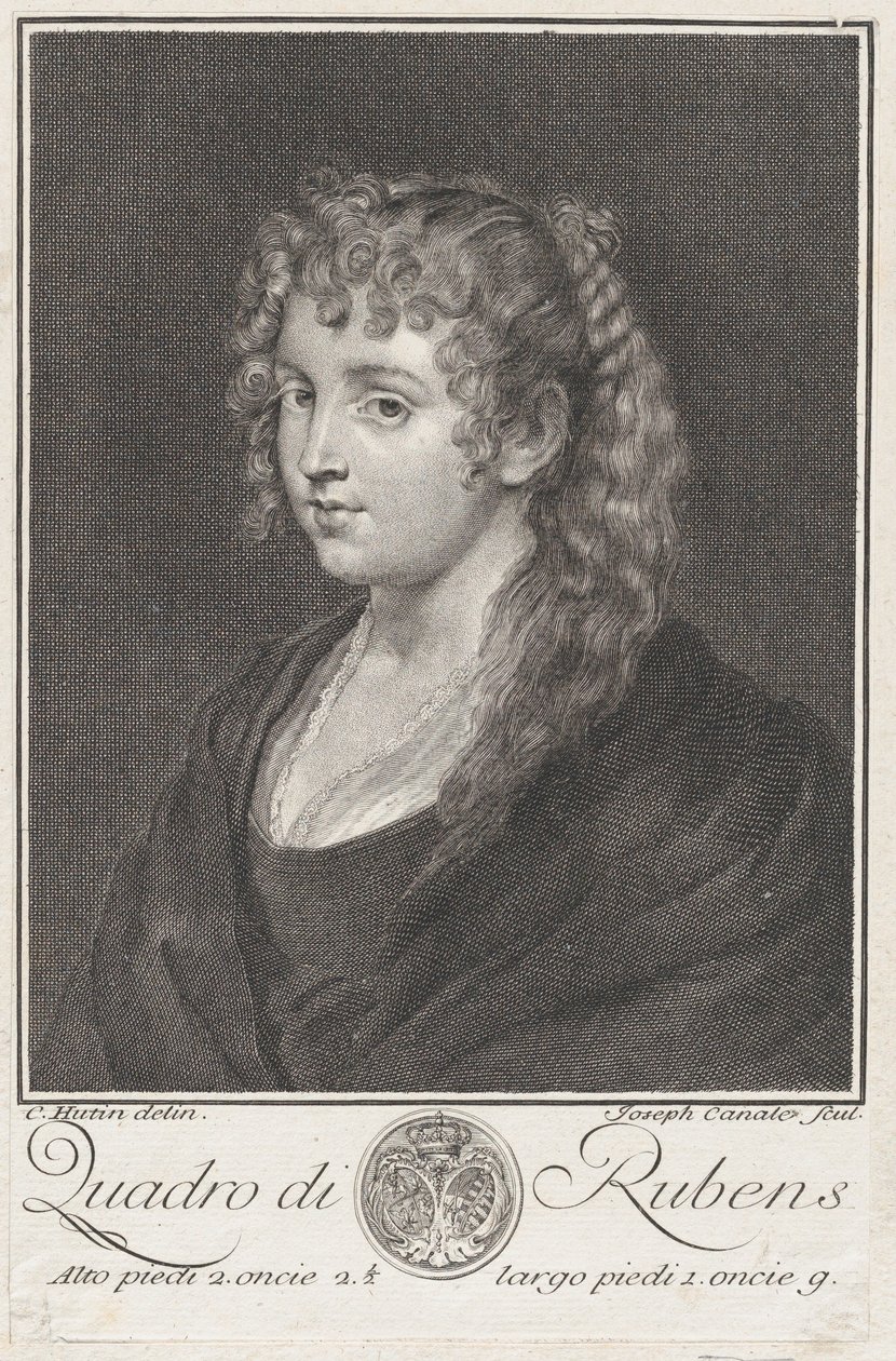 Portrett av en ung kvinne, ca. 1745-76. av Giuseppe Canale