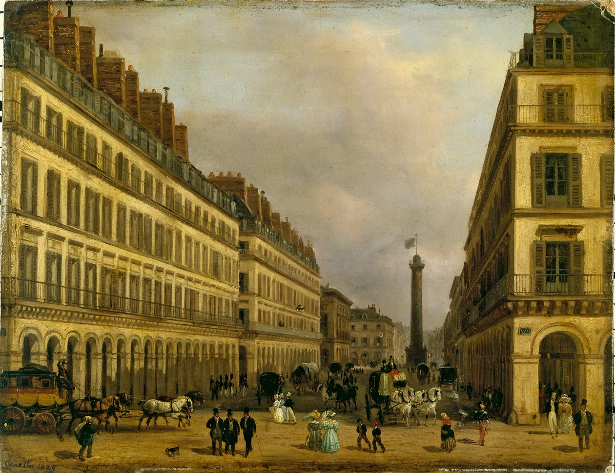 Fransk: La rue de Castiglione av Giuseppe Canella