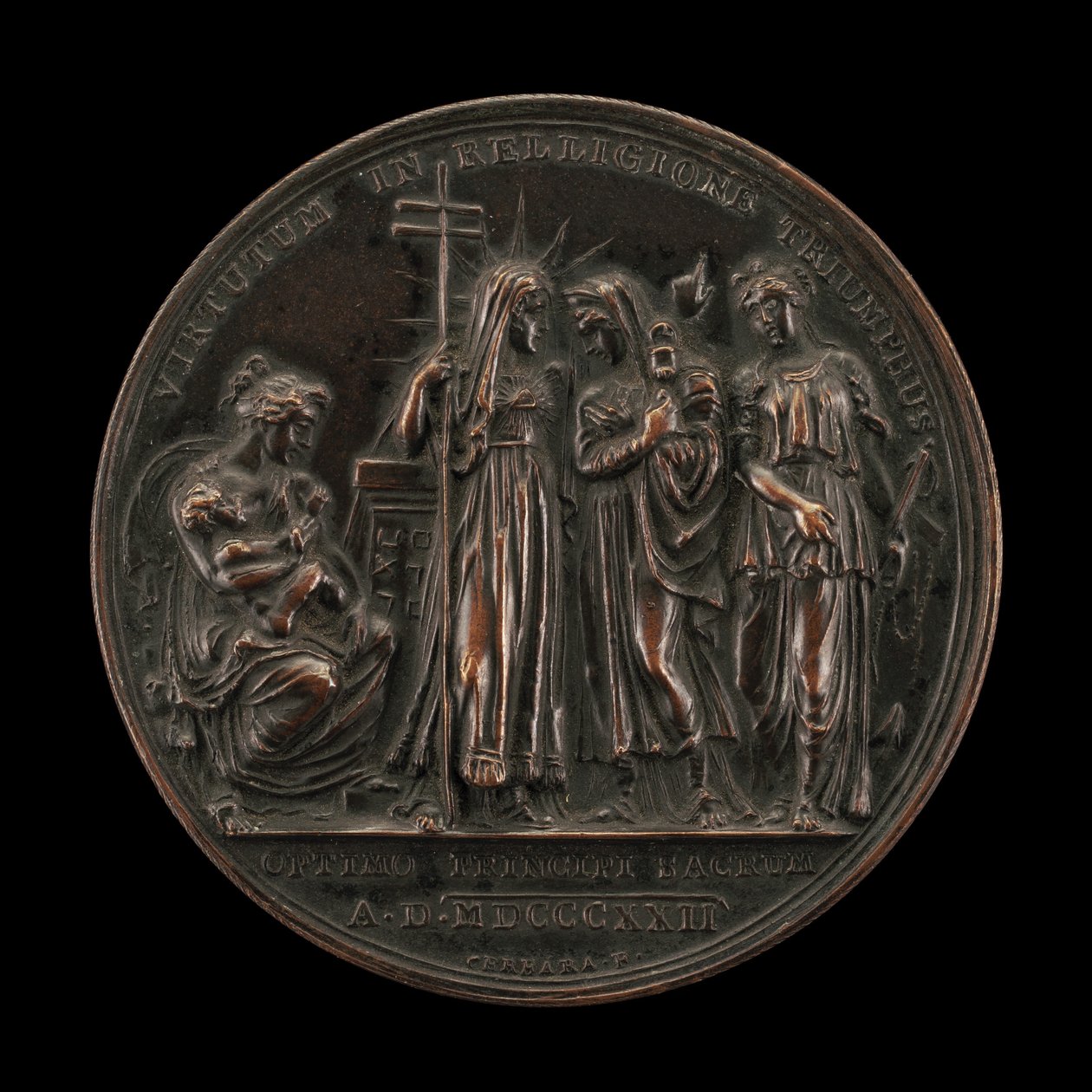 Allegory of the Triumph of Religion [revers], 18221823. av Giuseppe Cerbara