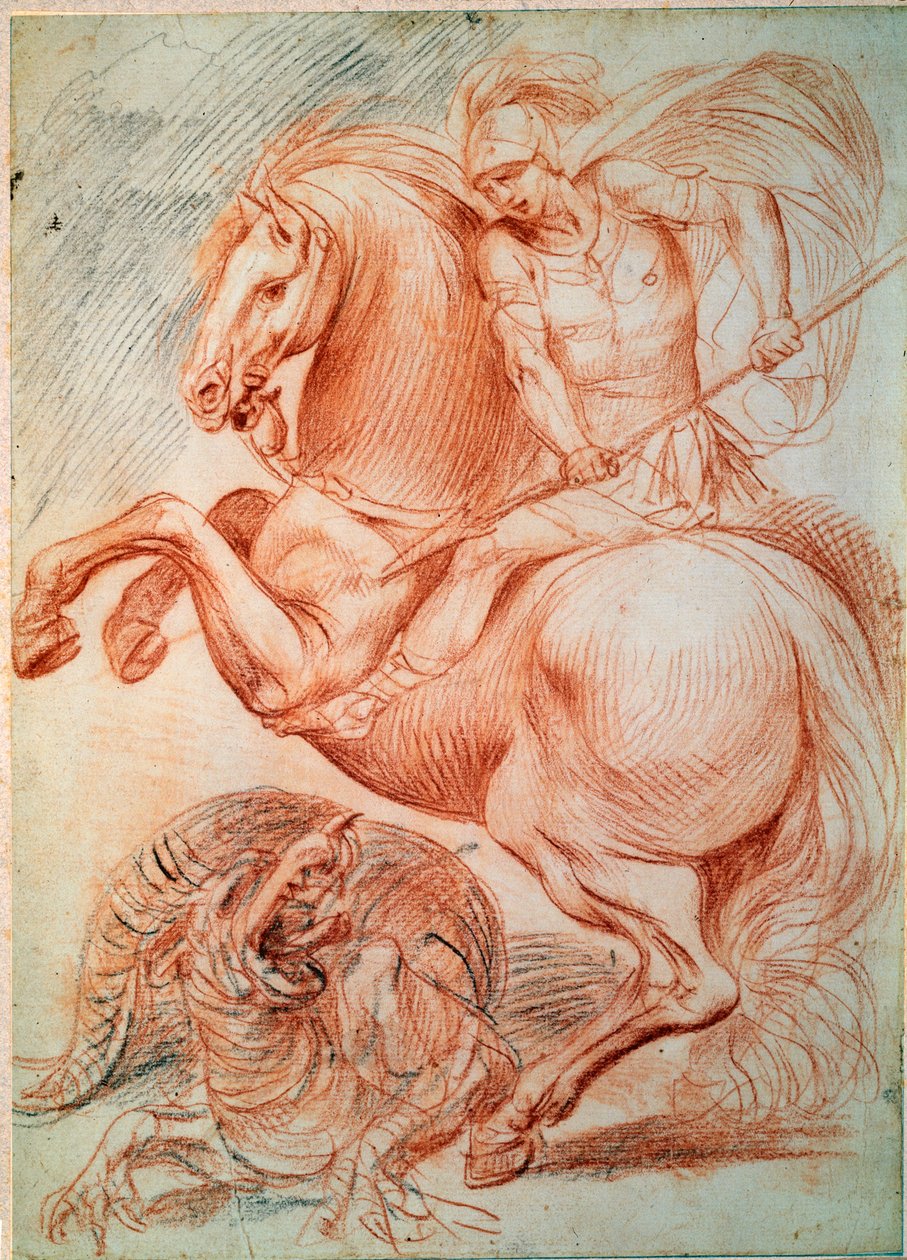 Saint George and the Dragon, 1600-tallet av Giuseppe Cesari