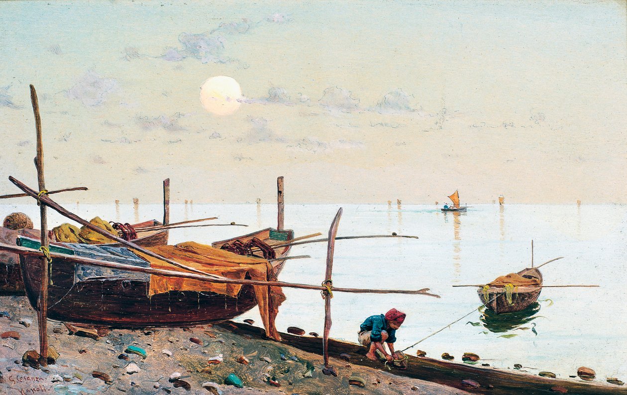 Napoli marina, Italia av Giuseppe Cosenza