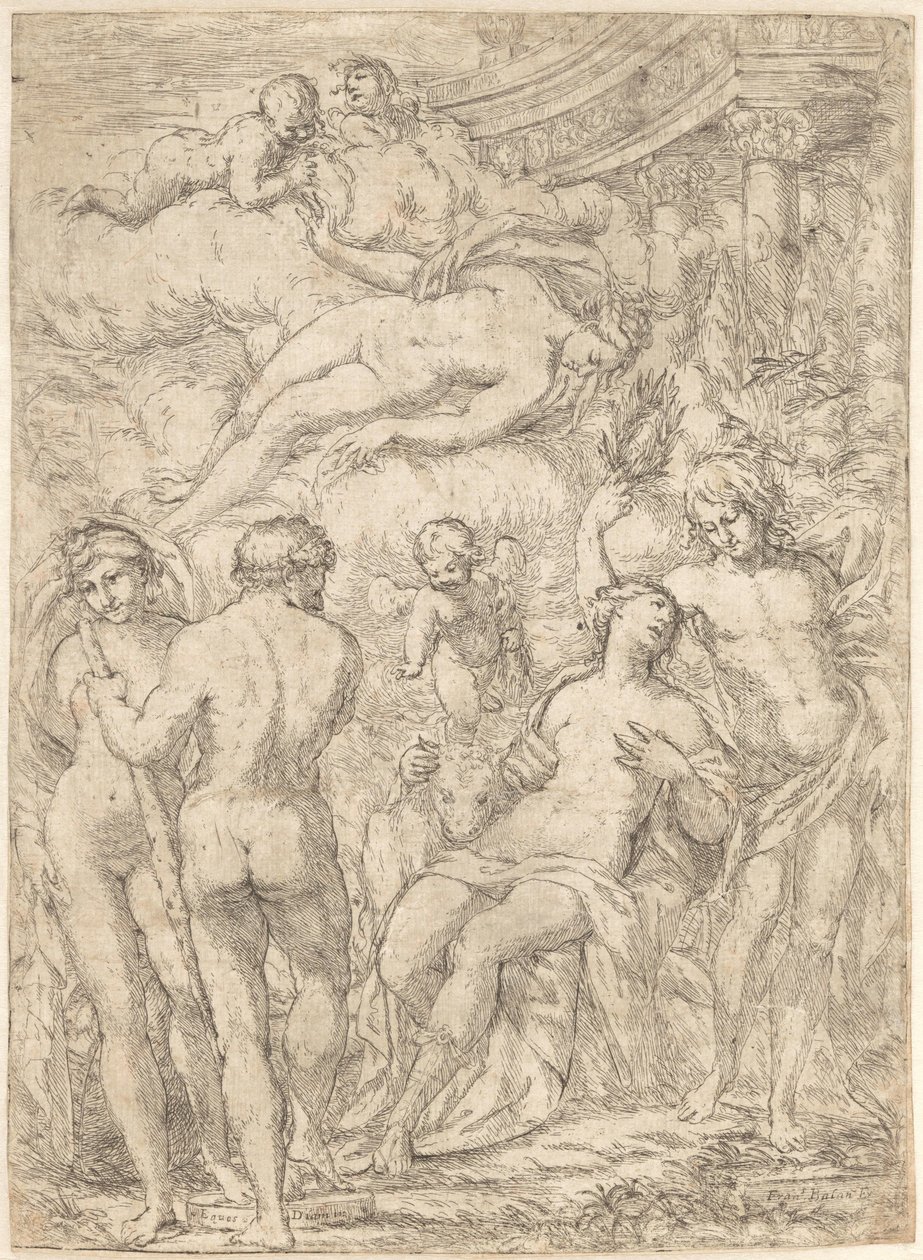 Allegori med mytologiske figurer av Giuseppe Diamantini