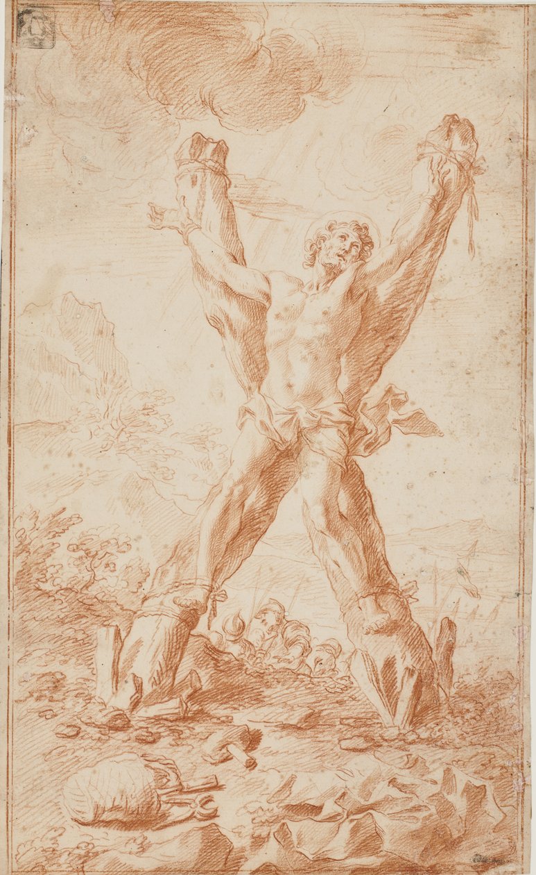 Korsfestelsen av St Andrew (eller St Pantaleon?) av Giuseppe Ghezzi
