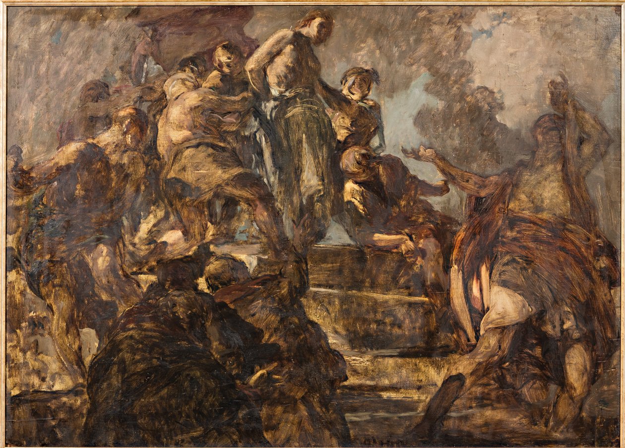 Cristo deriso (olje på kryssfiner) av Giuseppe Graziosi