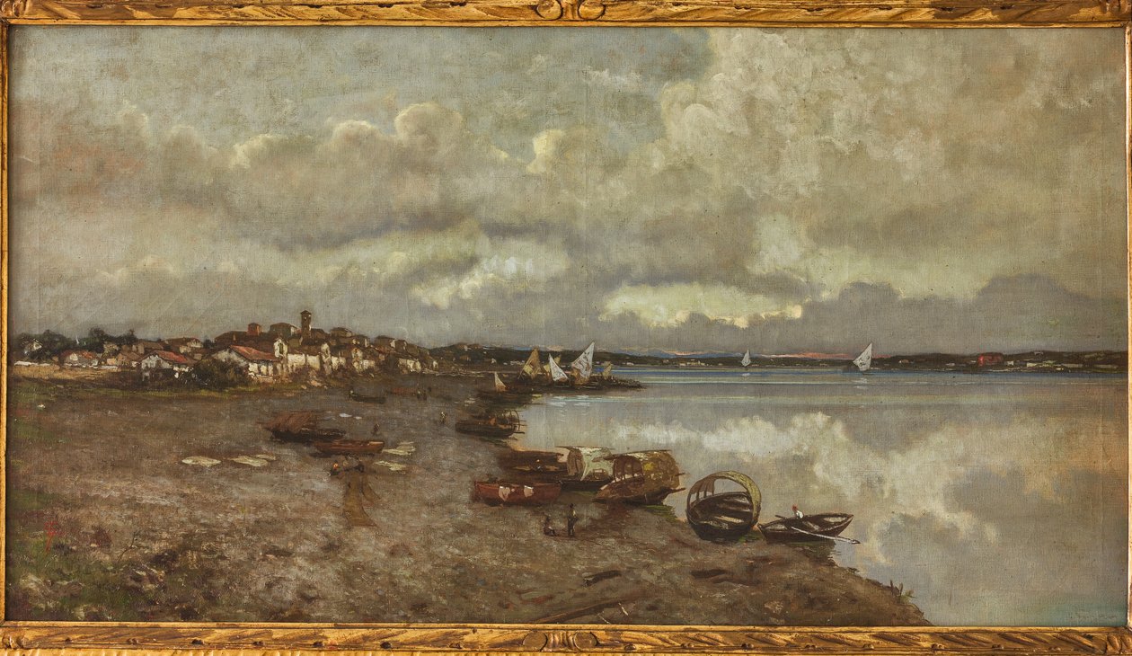 Sesto Calende (olje på lerret) av Giuseppe Graziosi