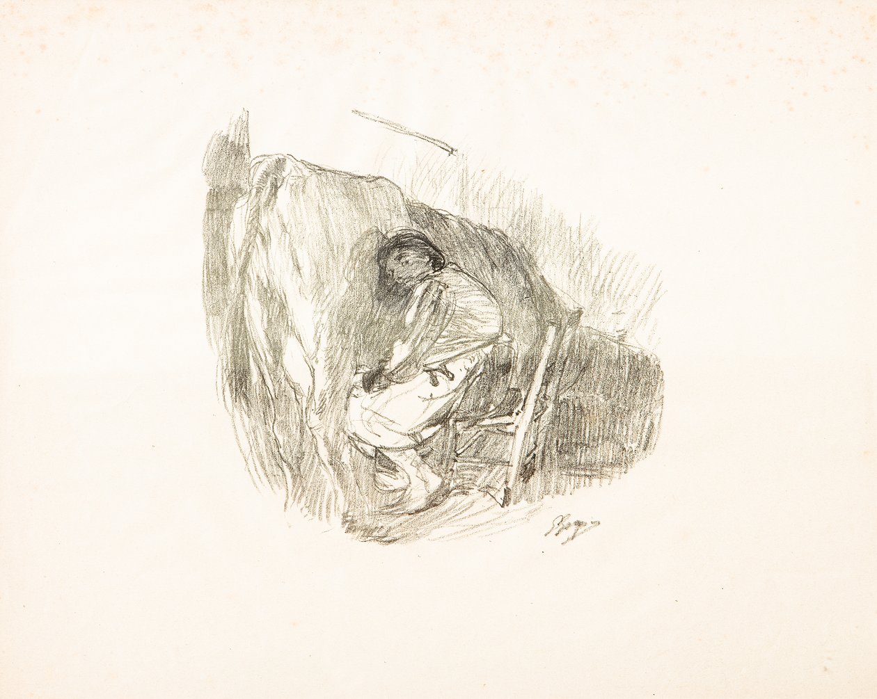 Melkingen (litografi) av Giuseppe Graziosi