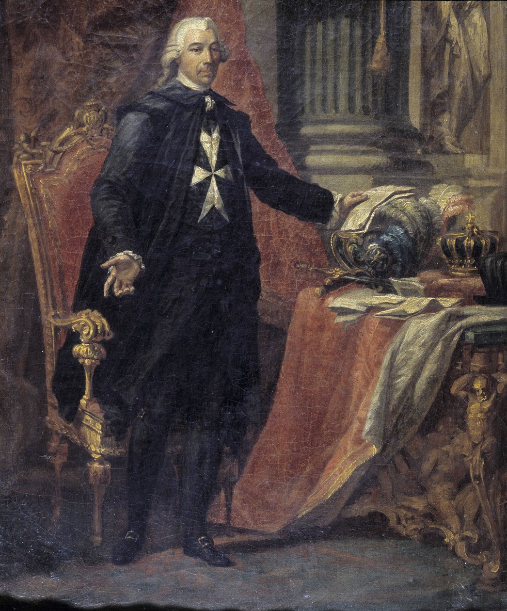 Portrett av M. de Rohan av Giuseppe Grech (1755 - 1787). 14 x 11 cm. av Giuseppe Grech