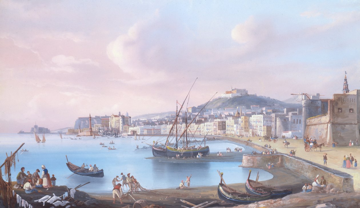 Napoli (gouache på papir) av Giuseppe Gustavo Scoppa