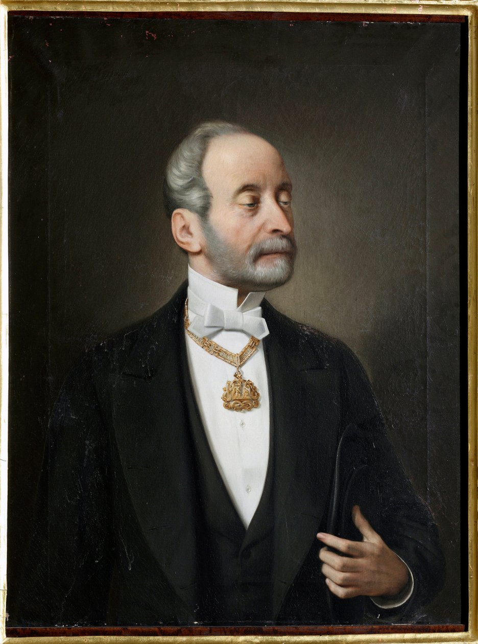 Portrett av Raffaele av Ferrari, hertugen av Galliera (1803-1876) Maleri av Giuseppe Isola (1808-1893) 1876 Genes, Musei di Strada Nuova av Giuseppe Isola