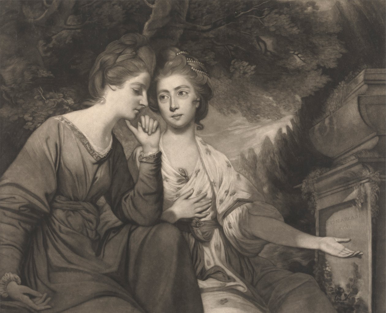 Mrs. Harriet Bouverie og Mrs. Frances Ann Crewe av Giuseppe Marchi