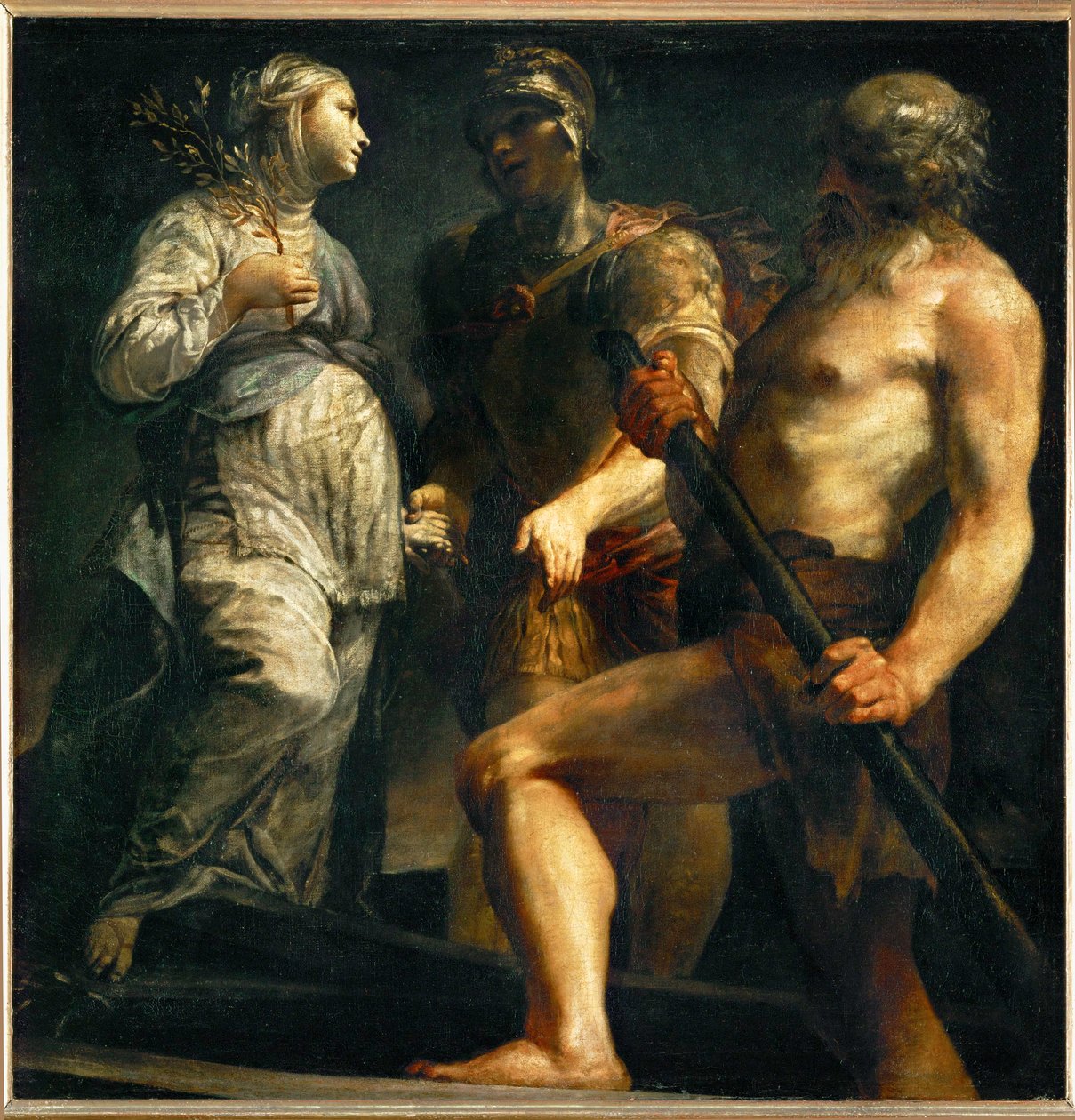 Aeneas, Sibyllen og Charon (maleri på lerret) av Giuseppe Maria (1665-1747) Crespi