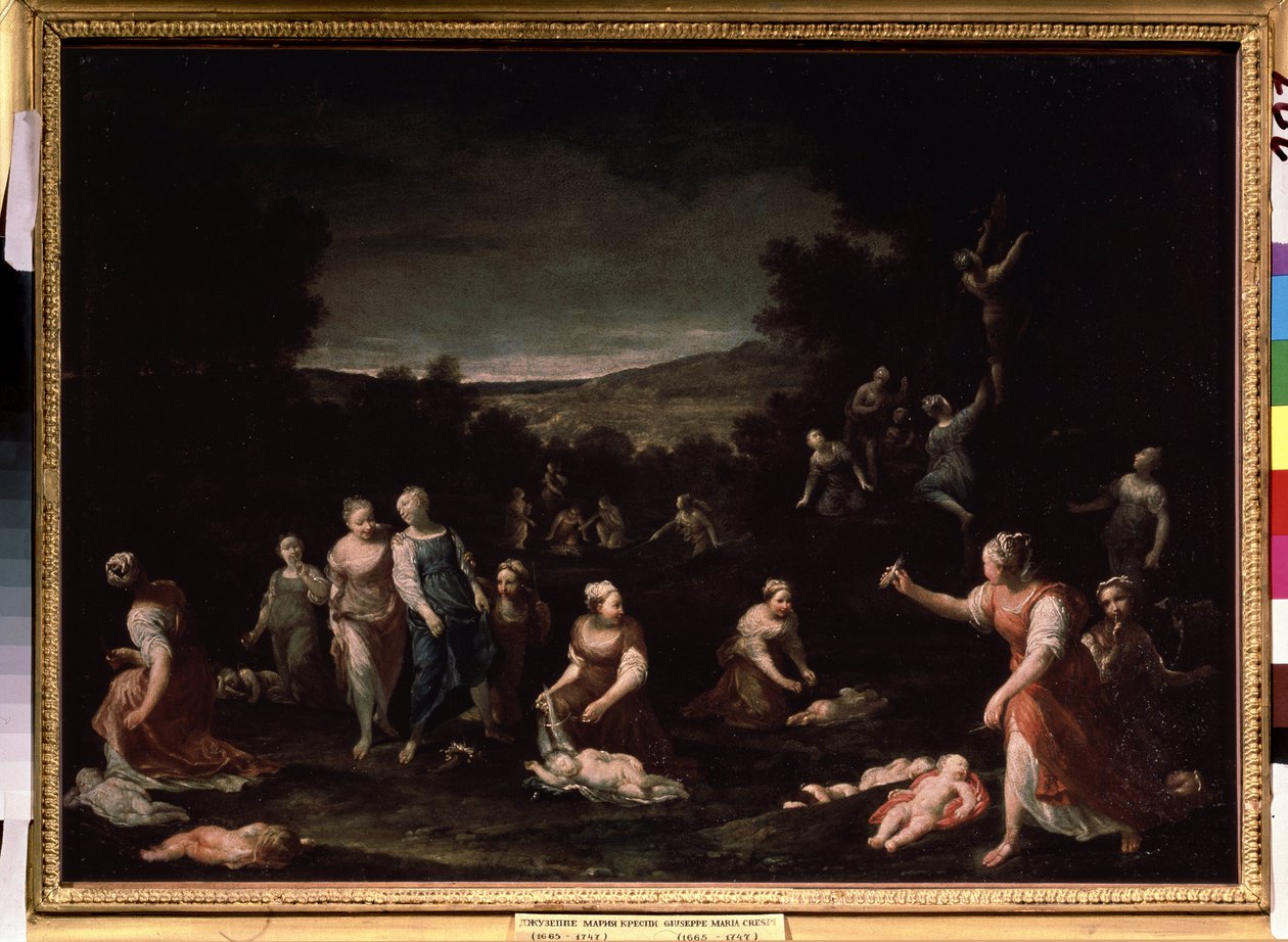 ""Nymphs disarming Cupids"" (Nymphs disarming Cupids) Maleri av Giuseppe Maria Crespi (1665-1747) rundt 1698 Pushkin Museum, Moskva av Giuseppe Maria Crespi