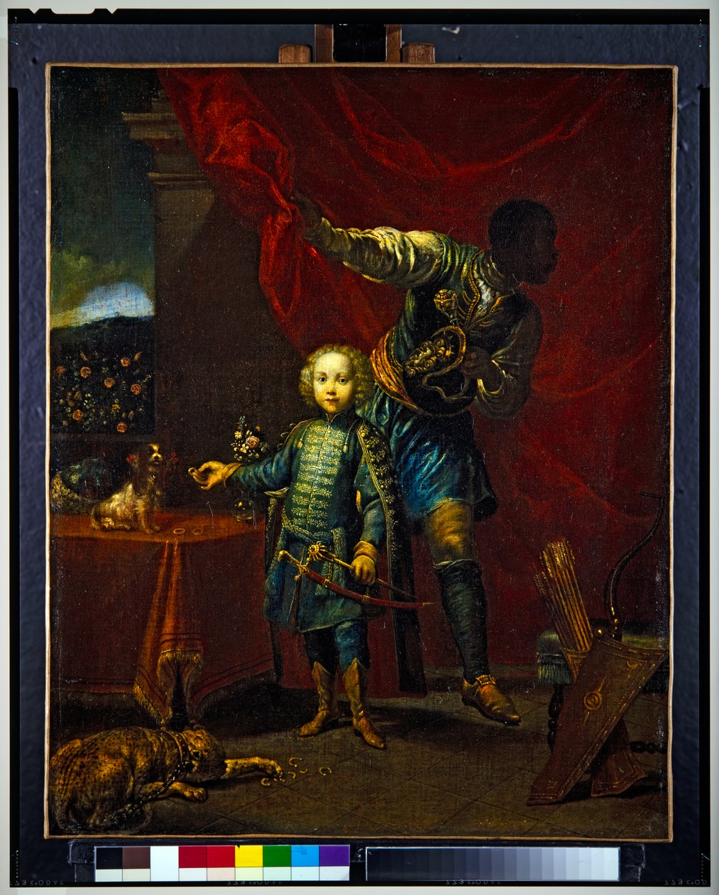 Portrett av en ung gutt, sies å være sønn av general Johann Pálffy (maleri) av Giuseppe Maria (1665 1747) Crespi