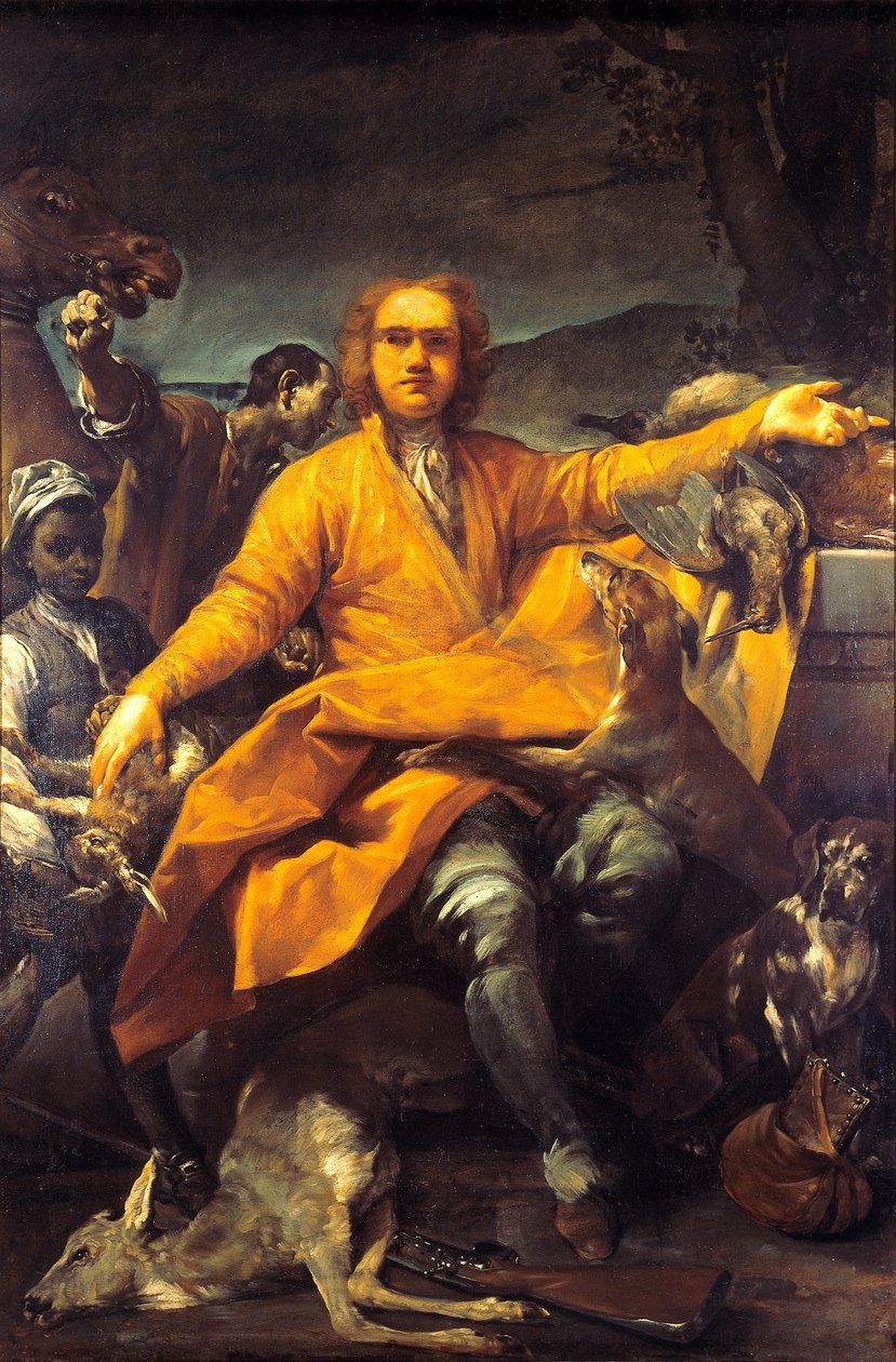 Portrett av jeger, av Giuseppe Maria Crespi (1665-1747) av Giuseppe Maria (1665 1747) Crespi