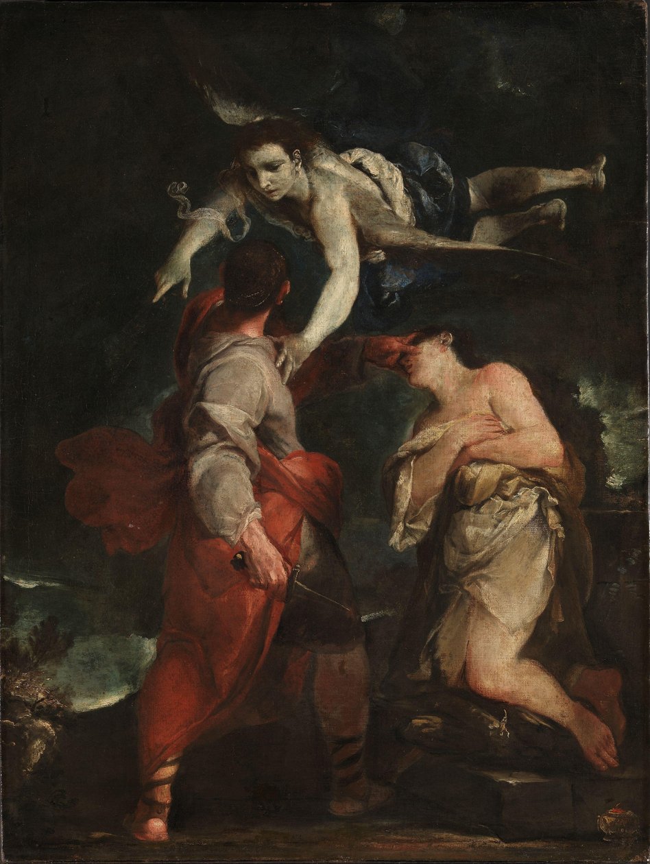 The Sacrifice of Abraham, ca. 1690 (olje på lerret) av Giuseppe Maria (1665 1747) Crespi