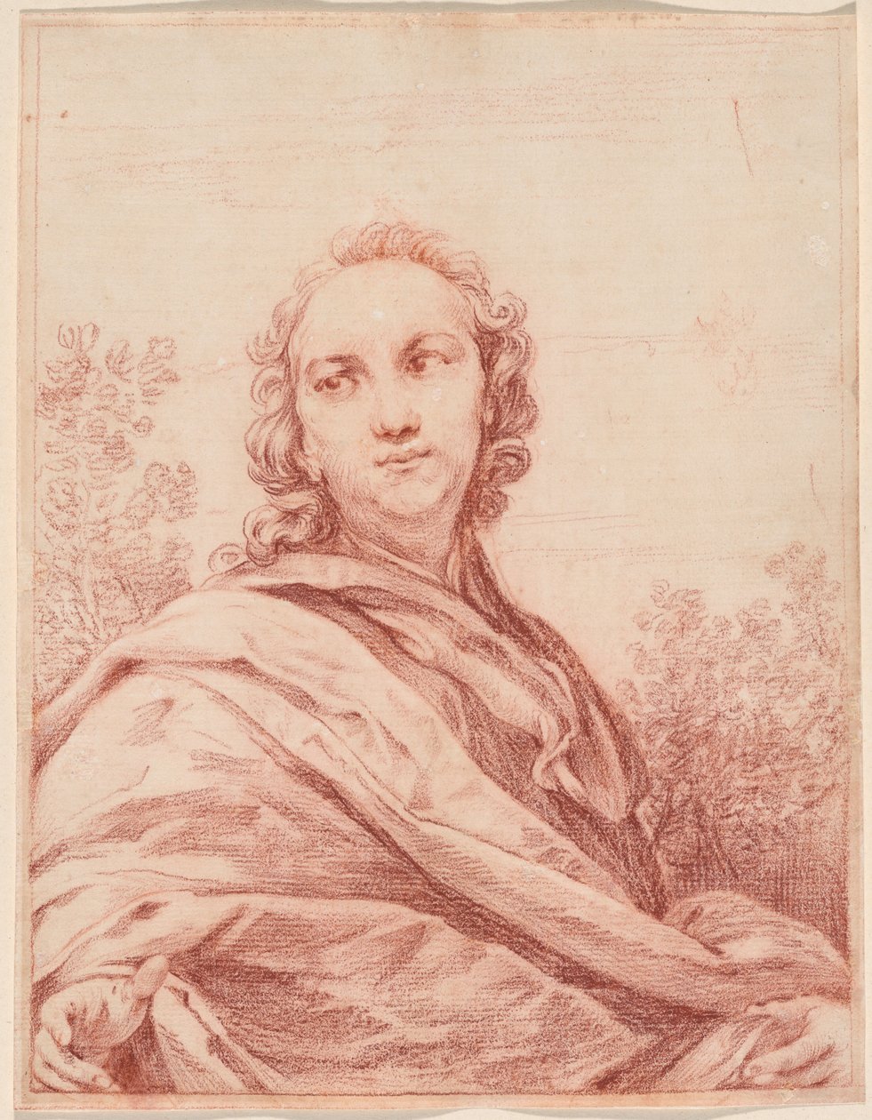 Portrett av en mann av Giuseppe Maria Crespi
