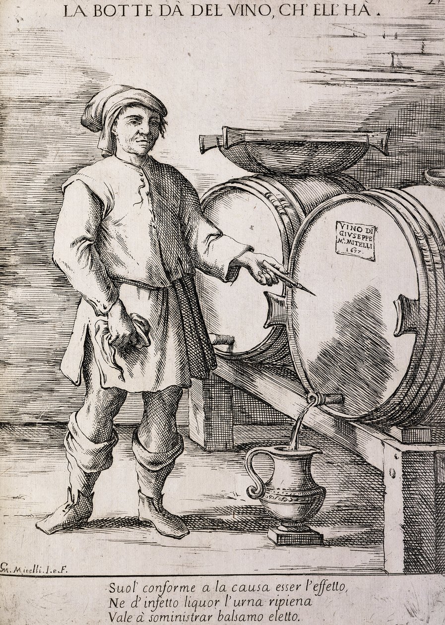 Fat som gir vin som inneholder, Ordtak av Giuseppe Maria Mitelli