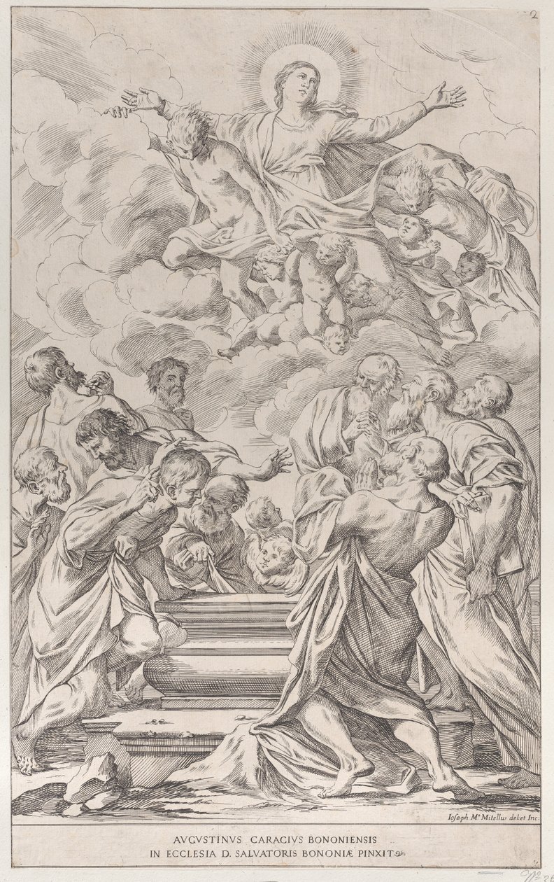 Plate 2: The Assumption of the Virgin, 1678. av Giuseppe Maria Mitelli