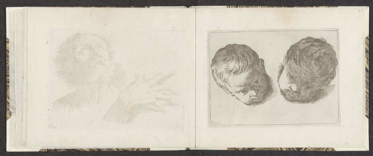 To hoder av små barn Tegningseksempler (serietittel) Mitelli intaglio (serietittel) av Giuseppe Maria Mitelli
