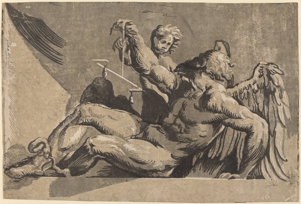 Saturn av Giuseppe Nicolo Vicentino, after Giovanni Antonio Pordenone
