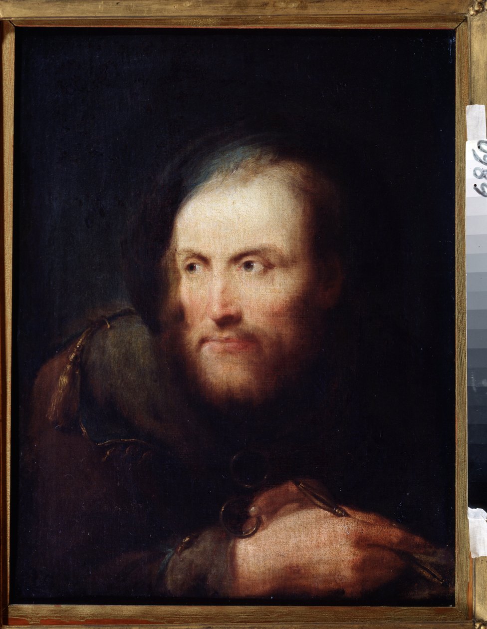 Portrett av en mann. (Portrett av en mann). Maleri av Giuseppe Nogari (1699-1763). Italia, venetiansk skole i rokokkostil. Olje på lerret. Tula nasjonalmuseum, Russland. av Giuseppe Nogari