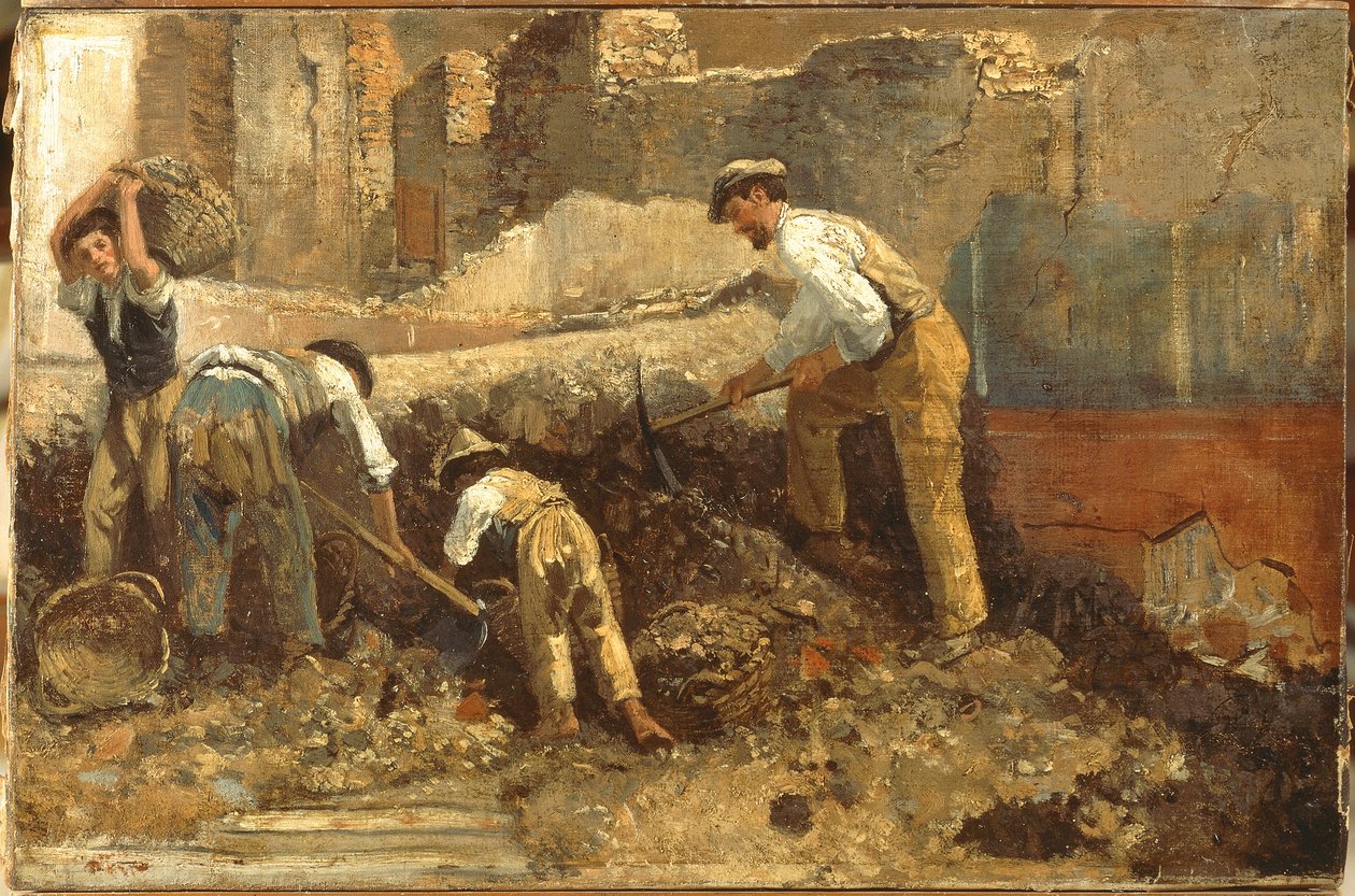 Utgravninger av Ercolano av Giuseppe Palizzi