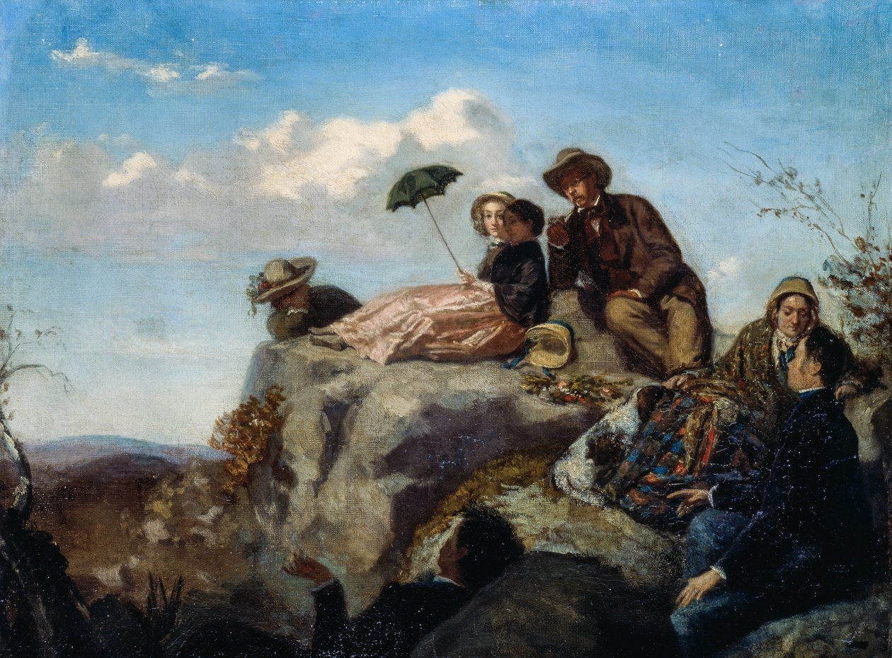Piknik (olje på lerret) av Giuseppe Palizzi