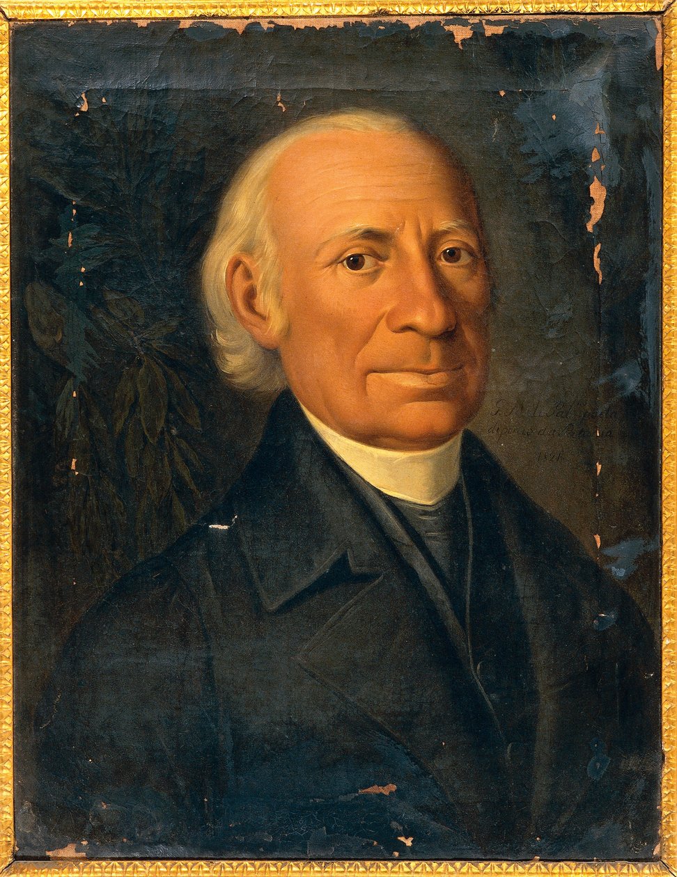 Portrett av Giovanni Meli (1740-1815), italiensk poet og dramatiker av Giuseppe Patania, maleri av Giuseppe Patania