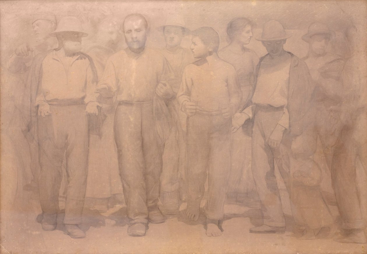 Tegneserie for The Fourth State av Giuseppe Pellizza da Volpedo