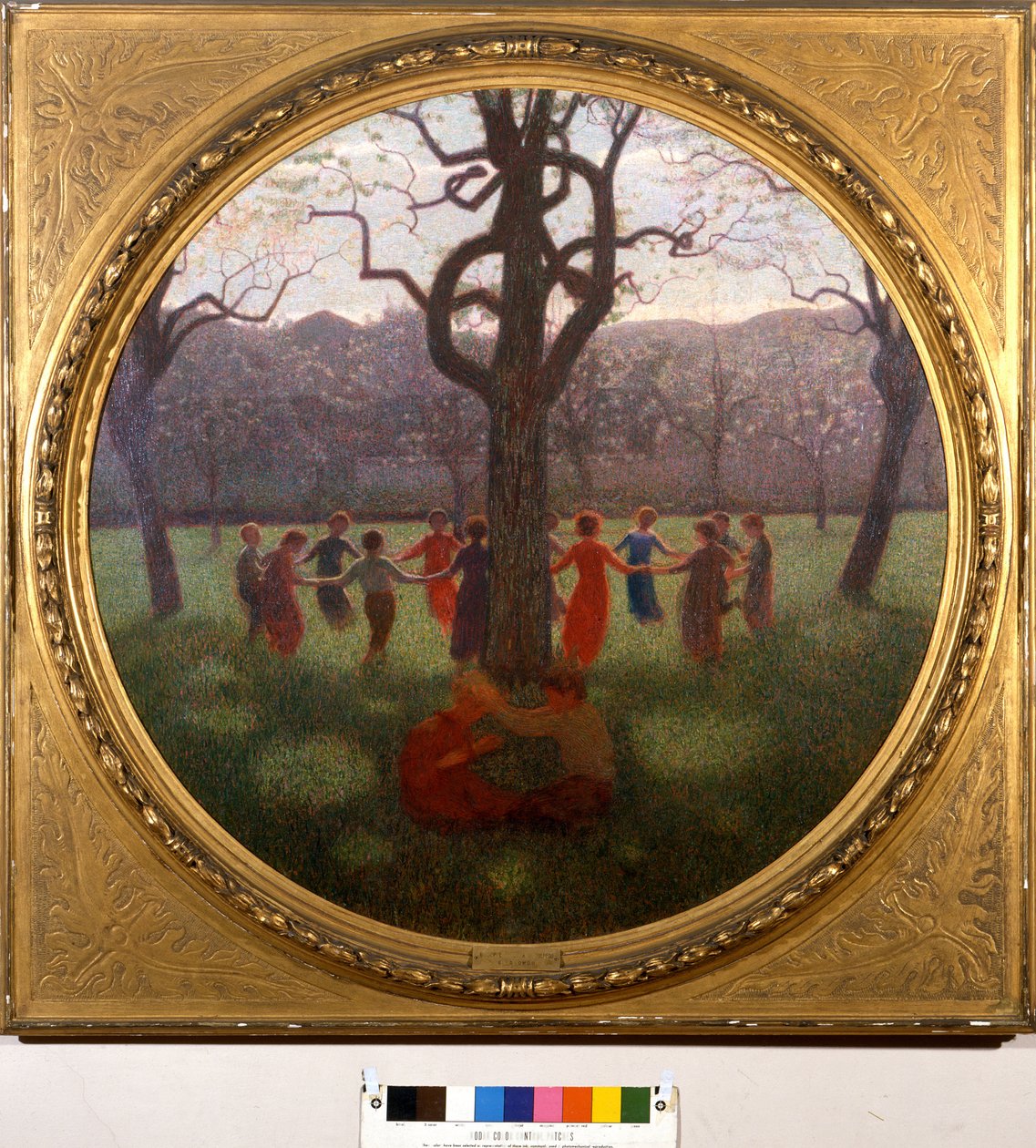 Girotondo eller vårens idyll: vårens runde eller vårens idyll. Maleri av Giuseppe Pellizza da Volpedo (1868-1907) av Giuseppe Pellizza da Volpedo