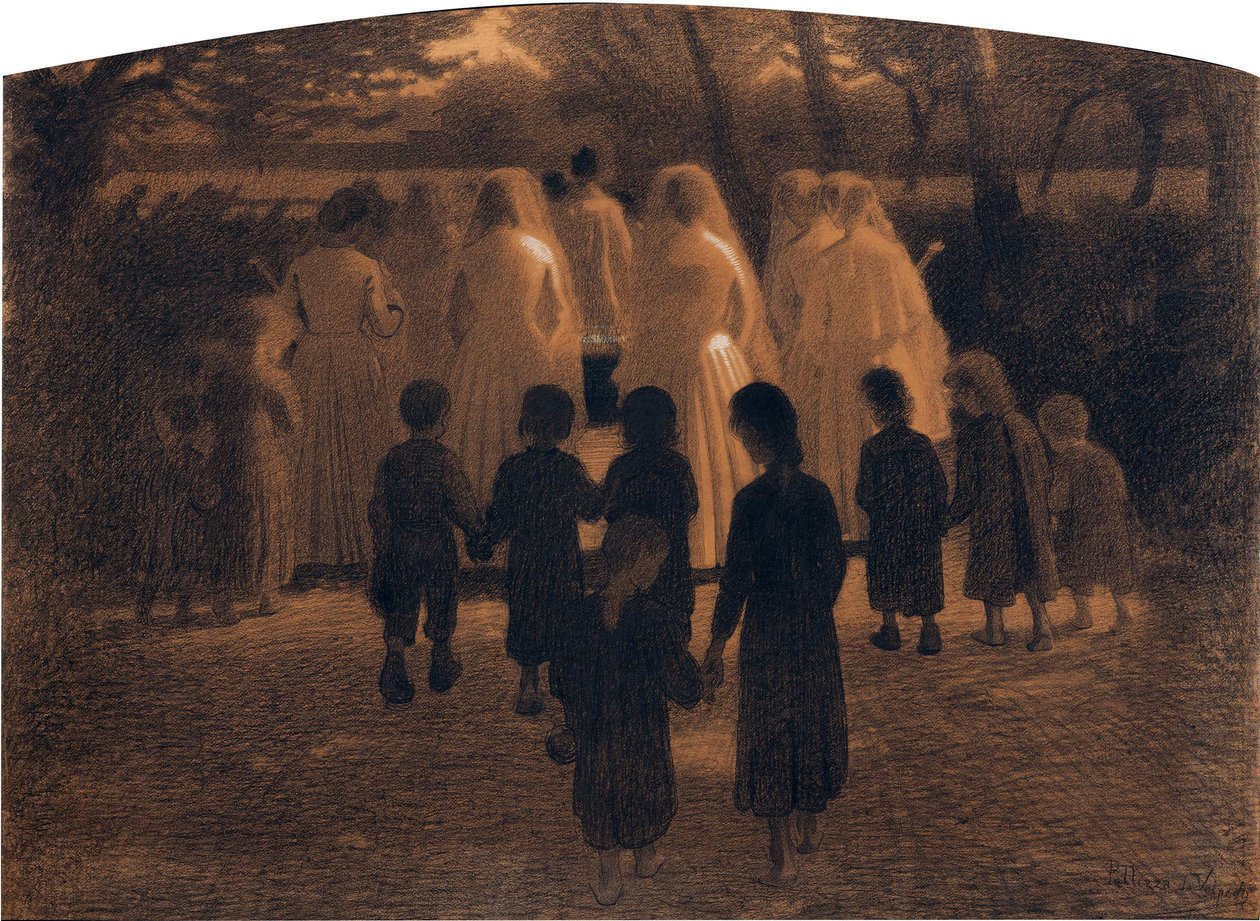 Det døde barnet av Pellizza da Volpedo, Giuseppe (1868-1907). Pastell på papp, størrelse: 71x98 av Giuseppe Pellizza da Volpedo