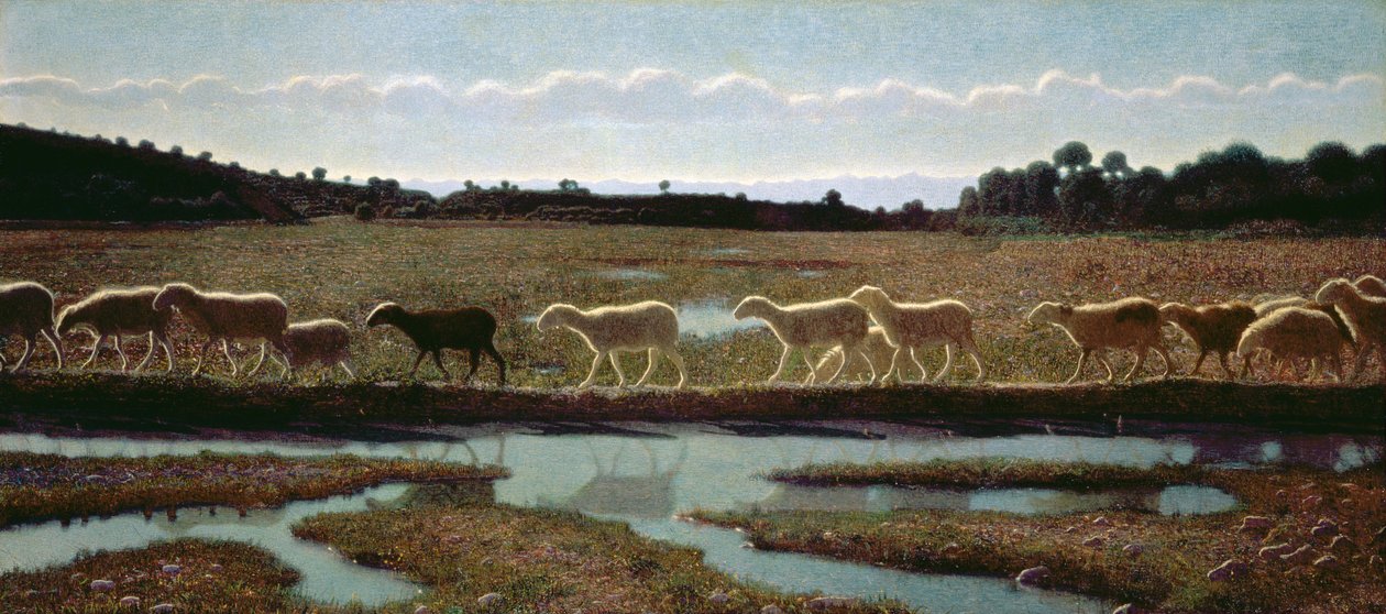 Livets speil: Det som den første gjør, følger de andre, 1895-98 av Giuseppe Pellizza da Volpedo
