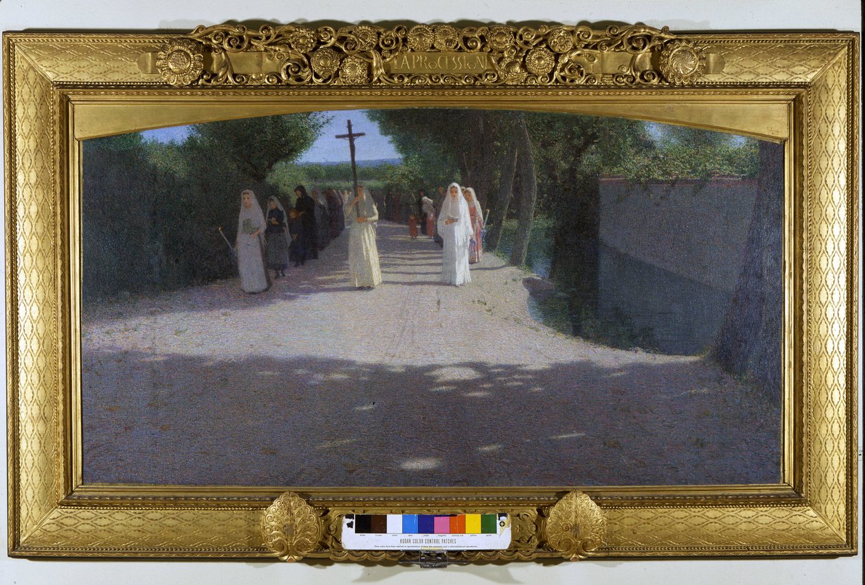 Opptoget. Maleri av Giovanni Pellizza da Volpedo (1868-1907) av Giuseppe Pellizza da Volpedo