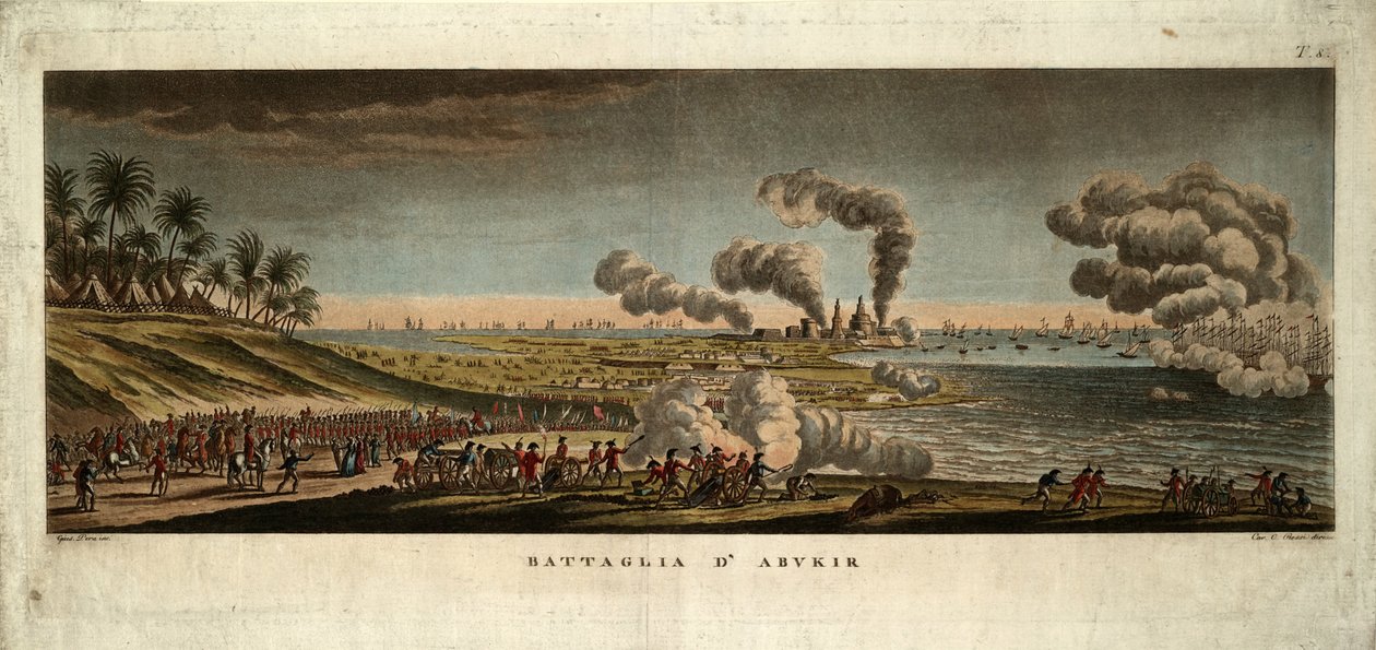 Slaget ved Abukir 25. juli 1799, 1799 av Giuseppe Pera