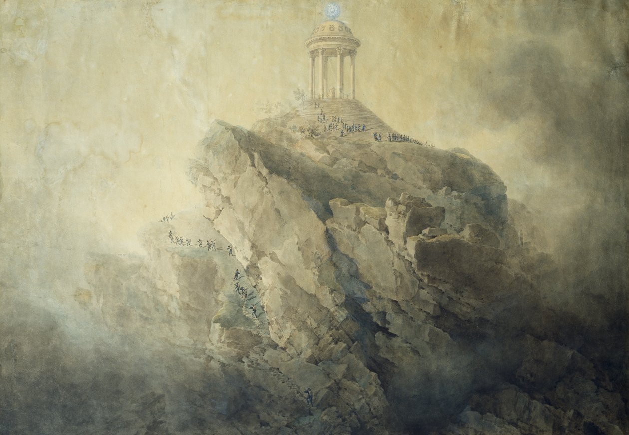 Allegory of Napoleon, av Giuseppe Pietro Bagetti (1764-1831), akvarell på papir av Giuseppe Pietro Bagetti