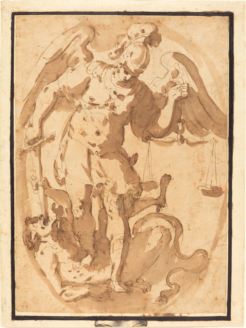 Saint Michael med Lucifer av Giuseppe Porta