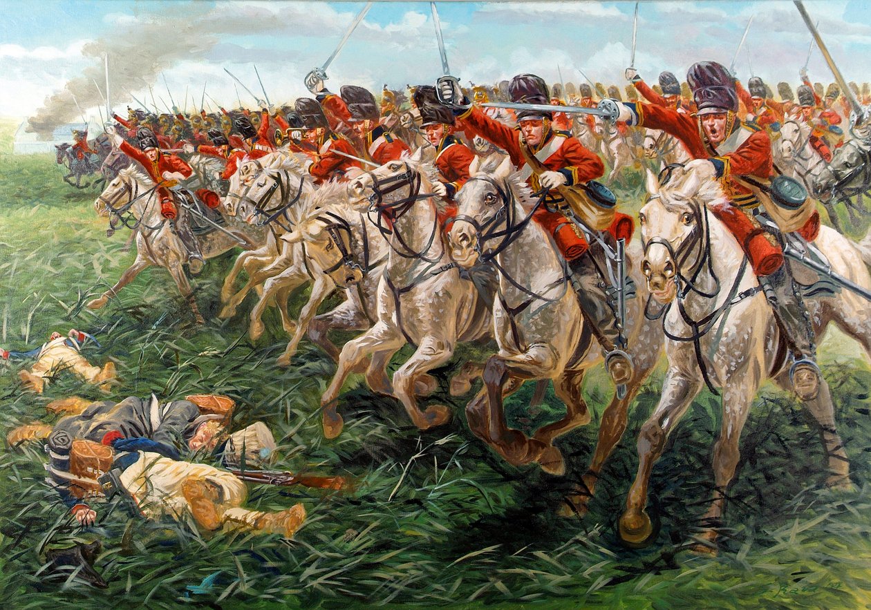 Første imperium: Anklagen fra Royal Scots Greys, Scottish Dragon Regiment, et Waterloo-regimente av Giuseppe Rava