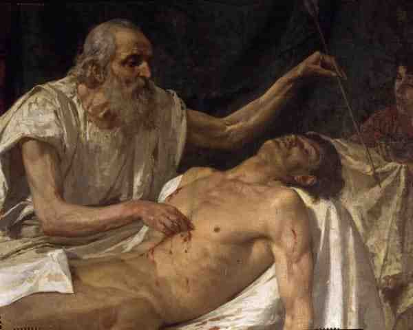 St. Sebastian (olje på lerret) (detalj) (se 135238) av Giuseppe Sciuti
