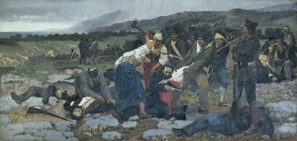 Døden til Carlo Pisacane av Giuseppe Sciuti