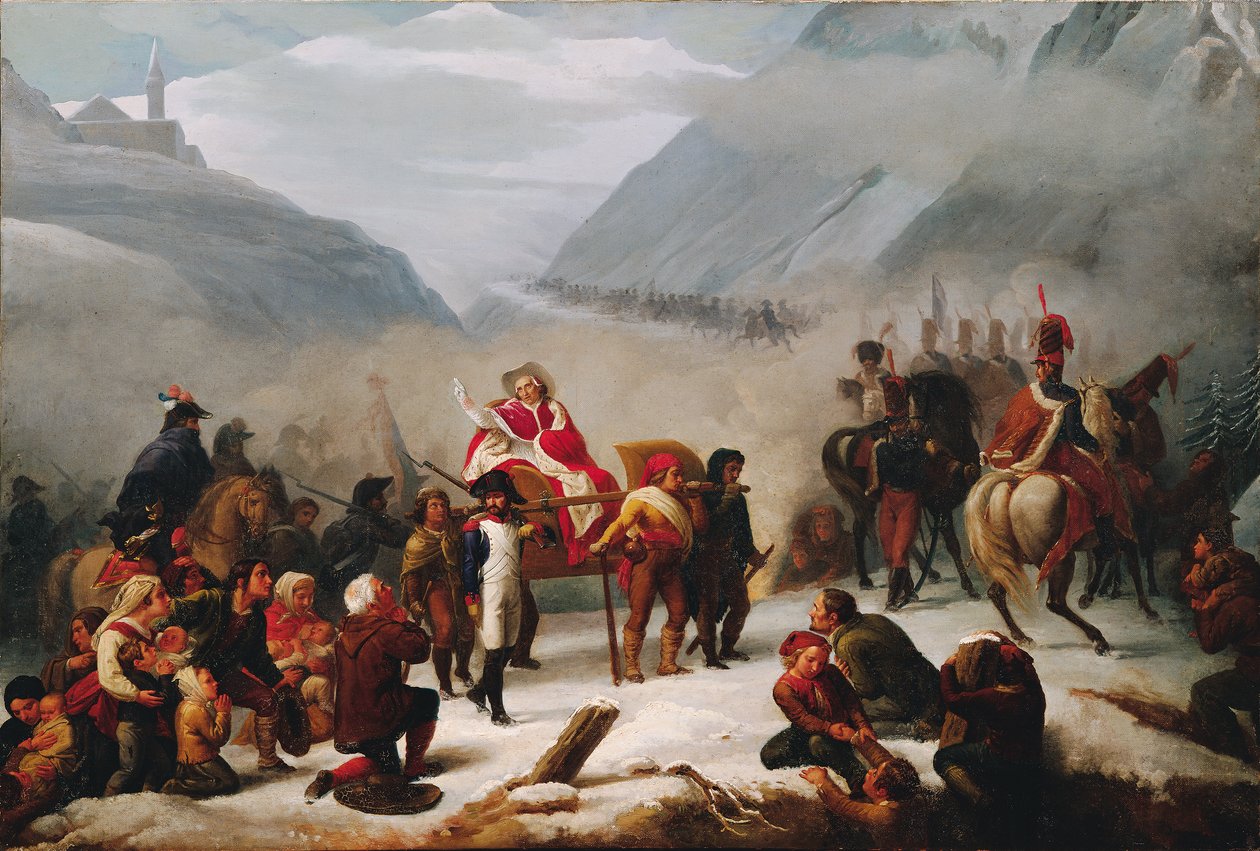 Pave Pius VII krysser Alpene av Giuseppe Sogni