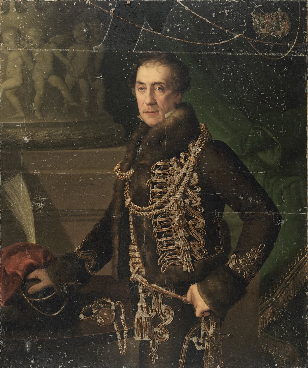 Den patrisiske rådmannen og bykansleren i Fiume, Vincenzo Nobile de Terzi av Giuseppe Tominz