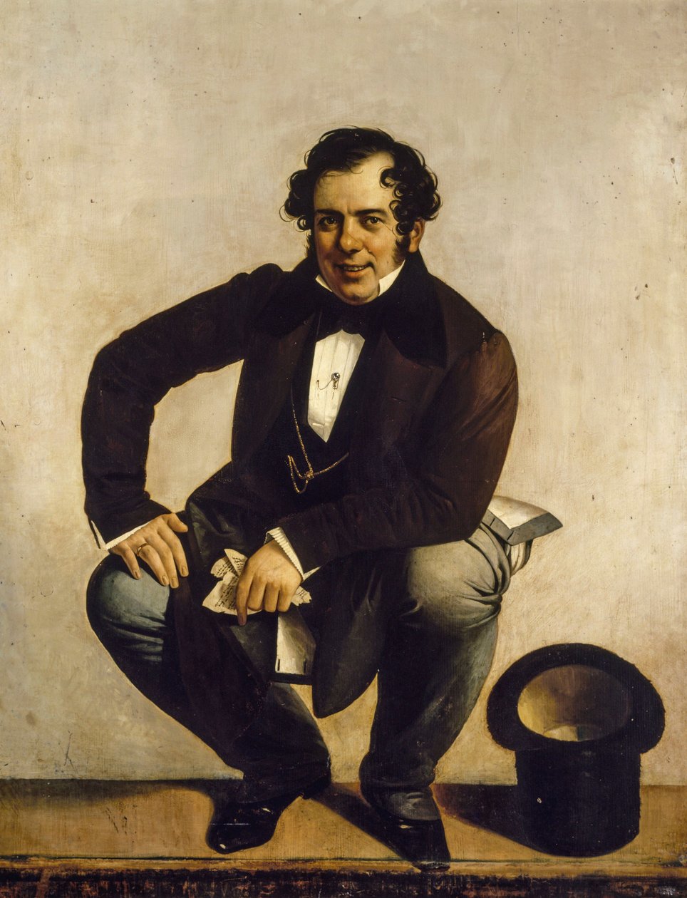 Selvportrett av Giuseppe Tominz (1790-1866) av Giuseppe Tominz