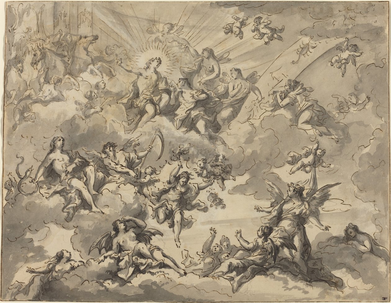 Apollo og musene av Giuseppe Valeriani