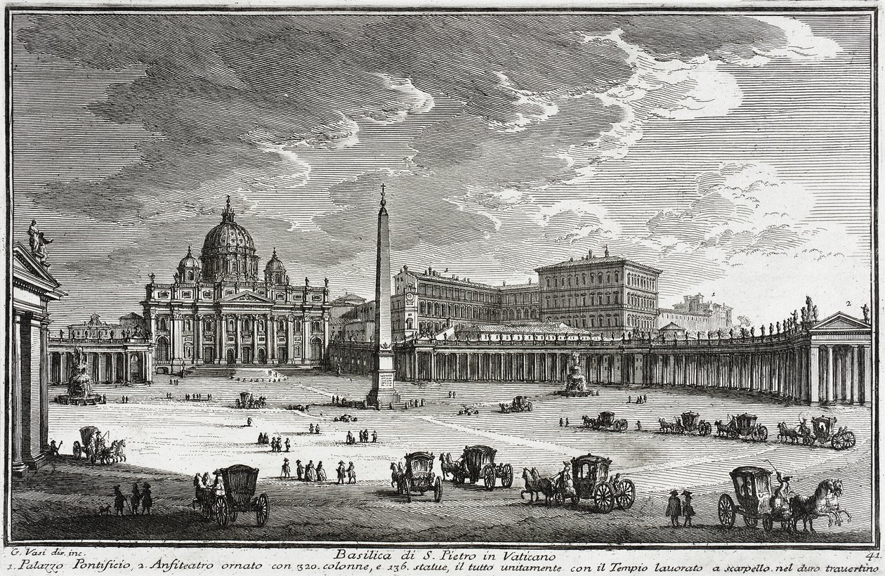 Basilica of Saint Peters, Vatikanet, ca. 1753 av Giuseppe Vasi