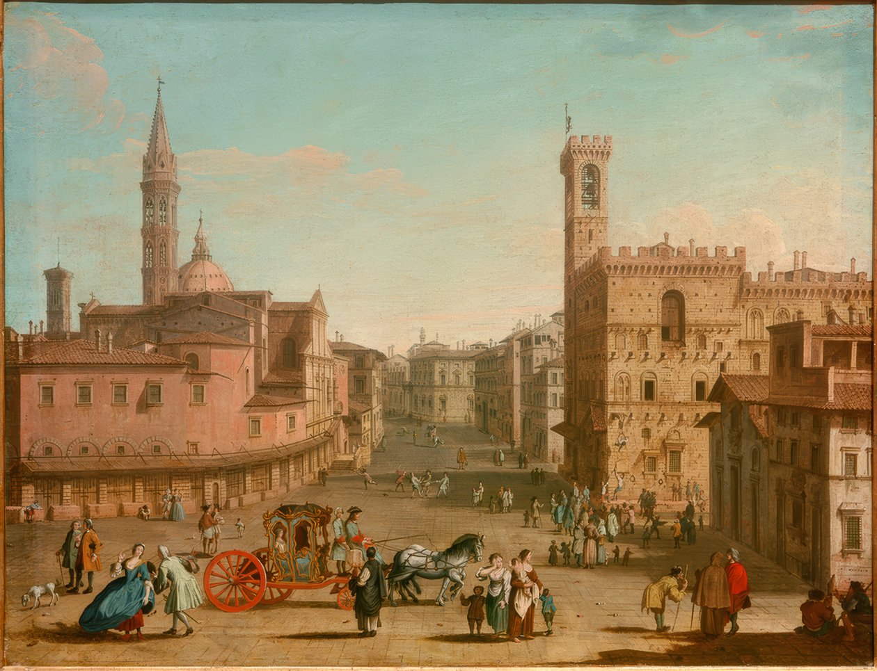 Die Piazza San Florence av Giuseppe Zocchi