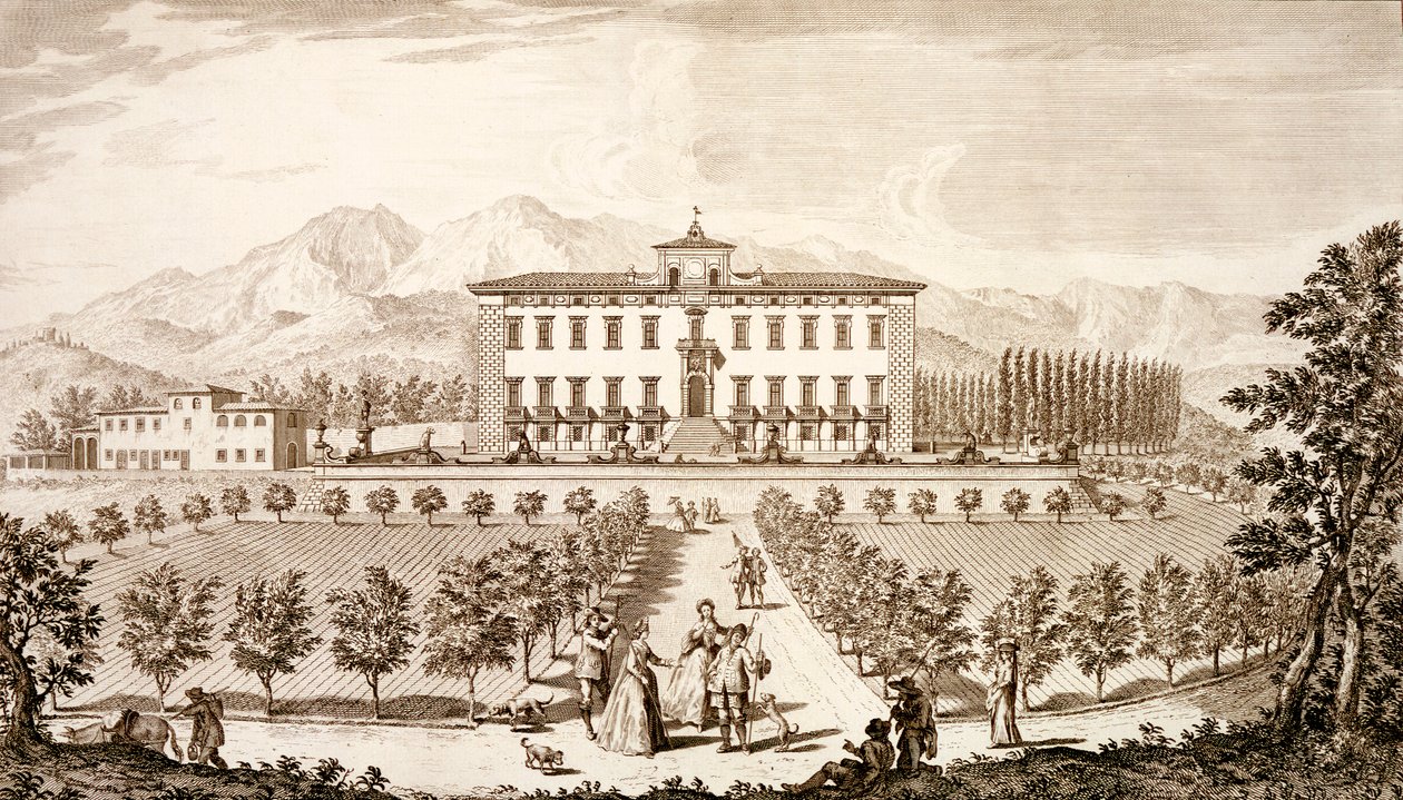 Utsikt over Villa del Barone, fra 
